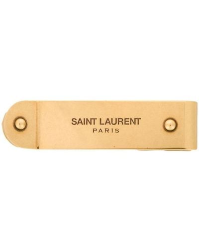 Saint Laurent Logo Money Clip - White