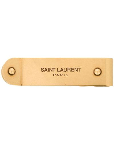 Saint Laurent Logo Money Clip - Natural