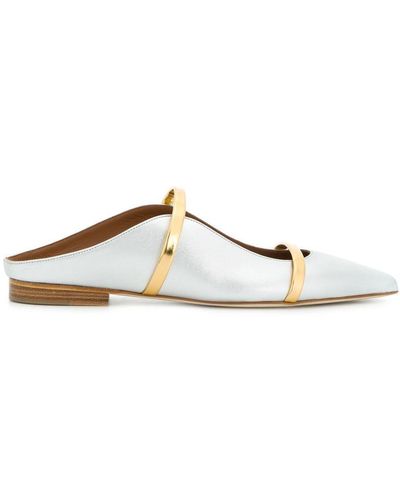 Malone Souliers Maureene Pointed Ballerina Shoes - White