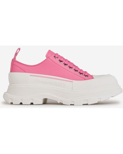Alexander McQueen Smooth Leather Trainers - Pink