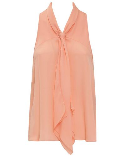 Emporio Armani Top With Knot - Pink