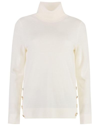 MICHAEL Michael Kors Turtleneck Wool Pullover - White