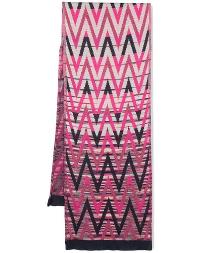 Missoni Viscose And Wool Blend Scarf - Pink
