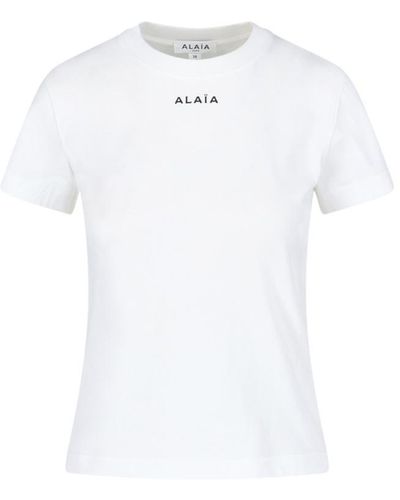 Alaïa Slim Logo T-shirt - White