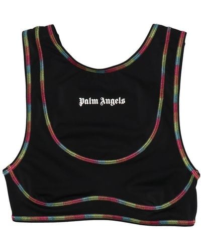 Palm Angels Rainbow Miami Training Top - Black