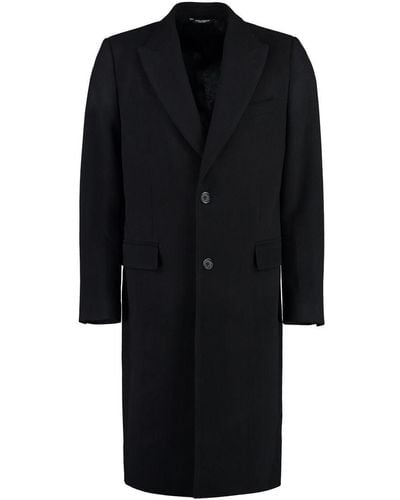 Dolce & Gabbana Essential Virgin Wool Coat - Black