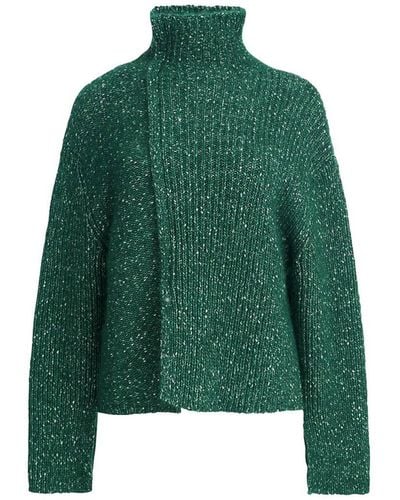 Essentiel Antwerp Clever Melange Turtleneck Sweater - Green