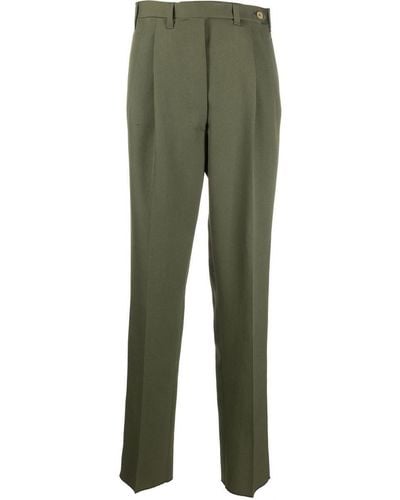 Giuliva Heritage Cornelia Pleated Wool Pants - Green