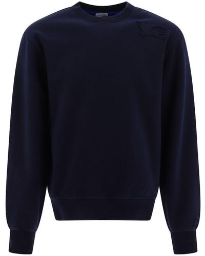 Burberry Sweatshirt With Embroidery - Blue
