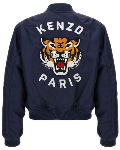 KENZO Lucky Tiger Casual Jackets, Parka - Blue