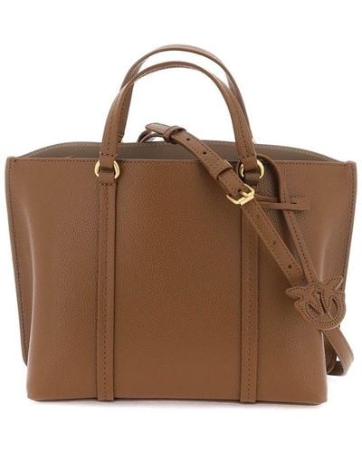 Pinko Carrie Shopper Classic Handbag - Brown