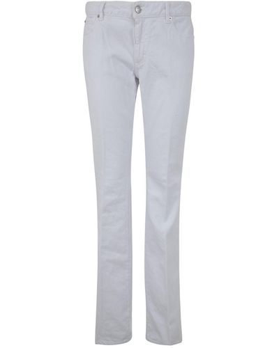 DSquared² Wide Leg Cotton Jeans - Gray