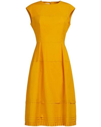 Marni Midi Dress Bio Cotton Poplin - Yellow