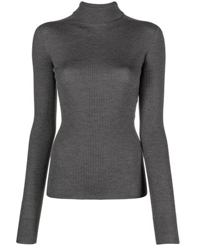 Sportmax Wool Turtle-neck Sweater - Gray