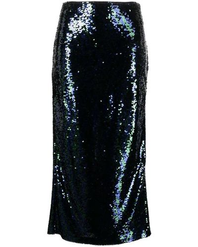 Chiara Ferragni Sequin-embellished Midi Skirt - Black