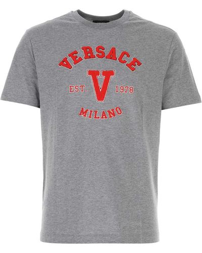 Versace T-shirt With Logo - Grey