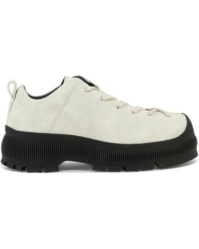 Jil Sander "thick Suede" Hiking Boots - White