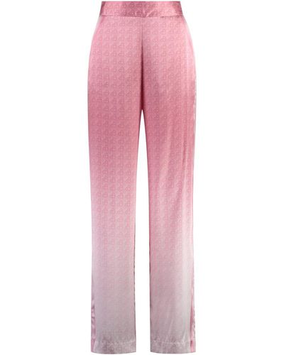 Casablancabrand Printed Silk Pants - Pink