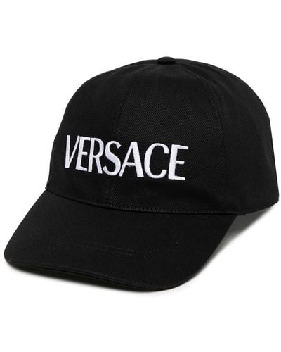 Versace Greca Baseball Cap With Embroidery - Black