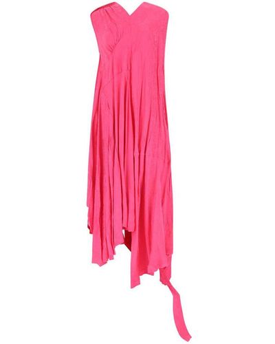 Balenciaga Two-tone Viscose Dress - Pink