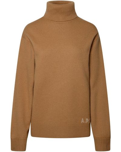 A.P.C. Virgin Wool Sweater - Brown