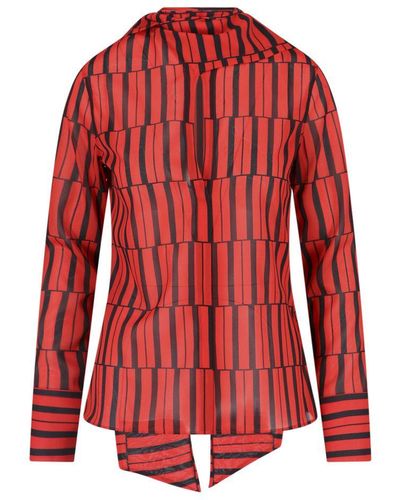 Ferragamo Foulard Detail Shirt - Red