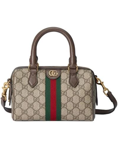 Gucci Mini Ophidia Hand Bags - Brown