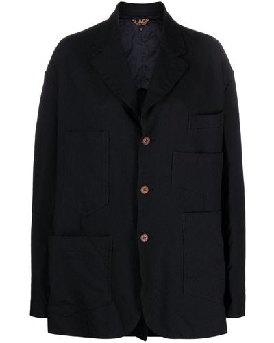 Comme des Garçons Comme Des Garçons Single-breasted Wool Jacket - Black