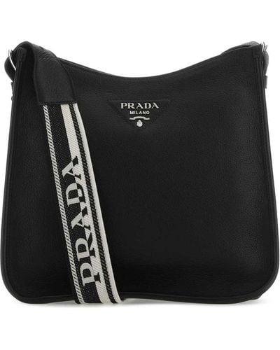 Prada Leather Crossbody Bag - Black