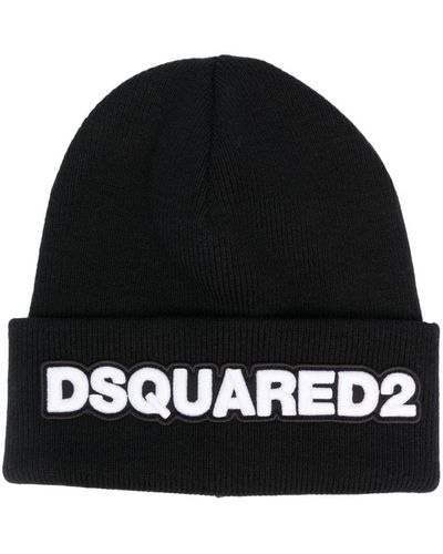 DSquared² Logo Beanie - Black