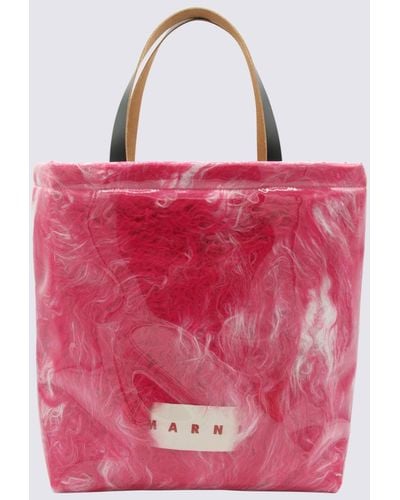 Marni Hot Pink Faux Fur Tote Bag