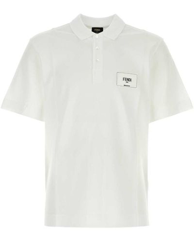 Fendi Polo Shirts - White