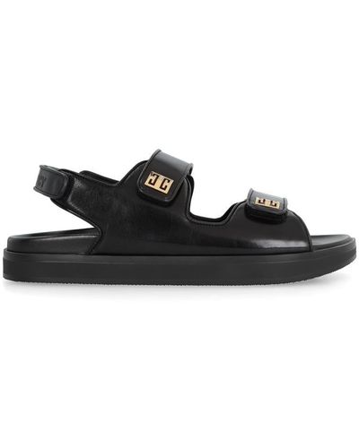 Givenchy 4g Leather Sandals - Black