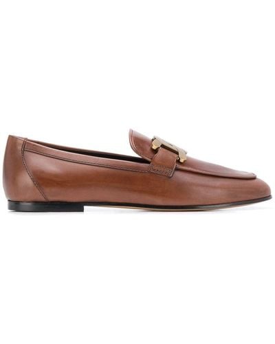 Tod's Brown Kate Leather Loafers