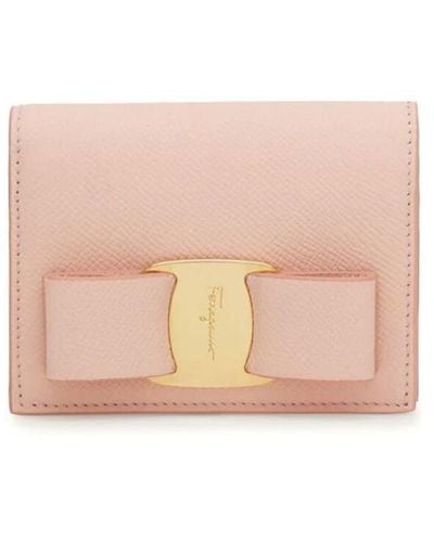 Ferragamo Vara Bow Wallet Accessories - Pink