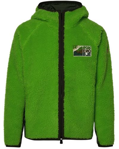 3 MONCLER GRENOBLE Neon Synthetic Fur Sweatshirt - Green