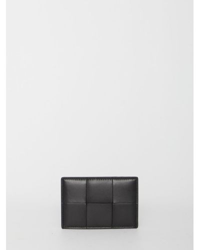 Bottega Veneta Black Leather Cardholder - White
