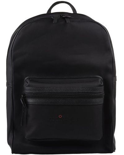 Kiton Backpack With Embroidered Logo - Black