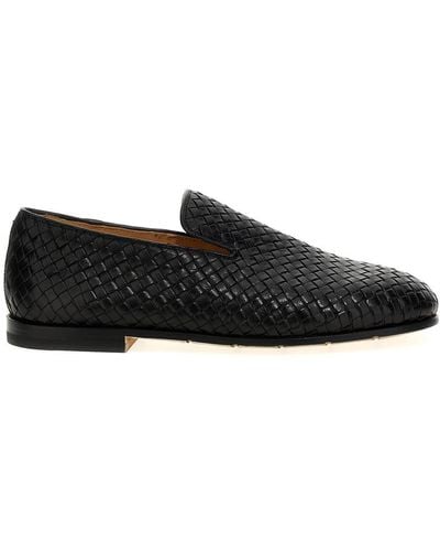 Premiata Braided Leather Loafers - Black