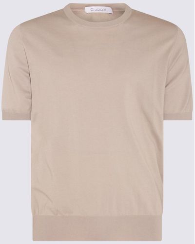 Cruciani Camel Cotton T-shirt - Natural