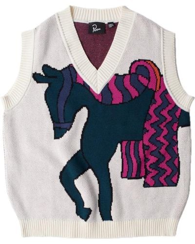 Parra Knitted Horse Knitted Spencer - Natural