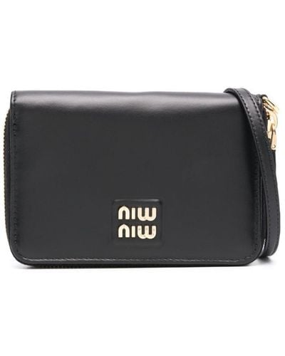 Miu Miu Neck-strap Wallet - Black