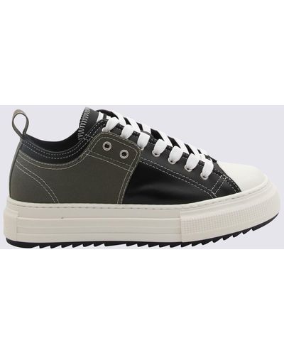 DSquared² Multicolor Cotton Sneakers - Black