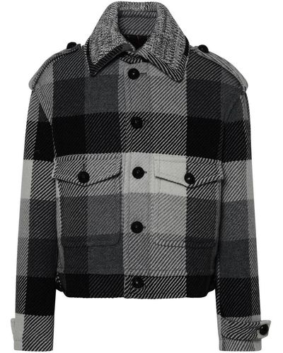 Etro Gray Wool Jacket - Black