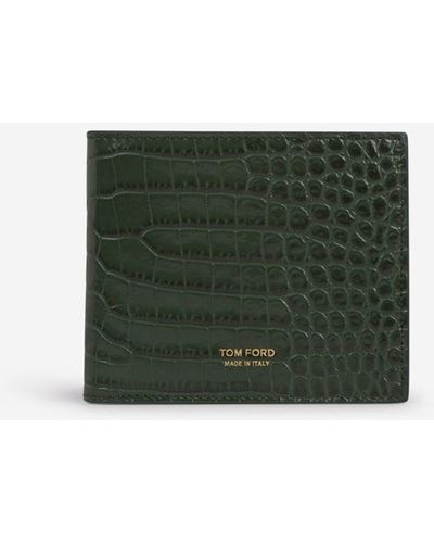 Tom Ford Crocodile Leather Wallet - Green