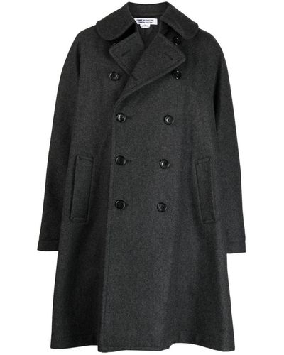Comme des Garçons Notched-collar Double-breasted Coat - Black