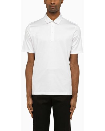 Brunello Cucinelli White Short Sleeved Polo Shirt
