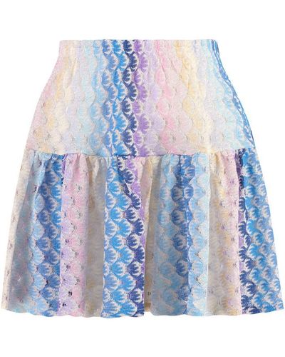 Missoni Knitted Mini Skirt - Blue