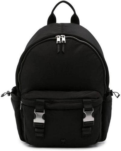 Ami Paris Ami Paris Ami De Coeur Backpack - Black