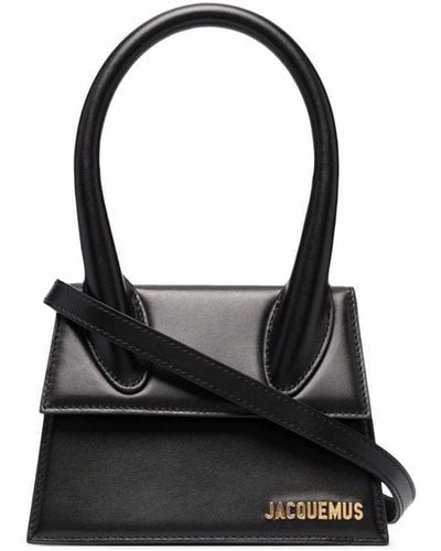 Jacquemus Le Chiquito Moyen Leather Shoulder Bag - Black